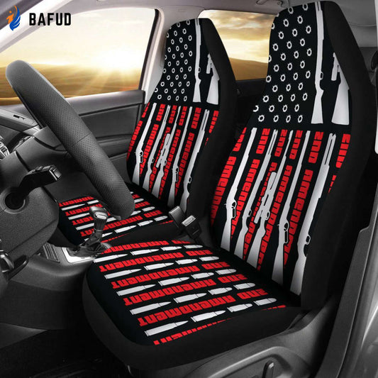 2nd Amendment Guns and Bullets Car Seat Covers For Fan Gifts - Bafud