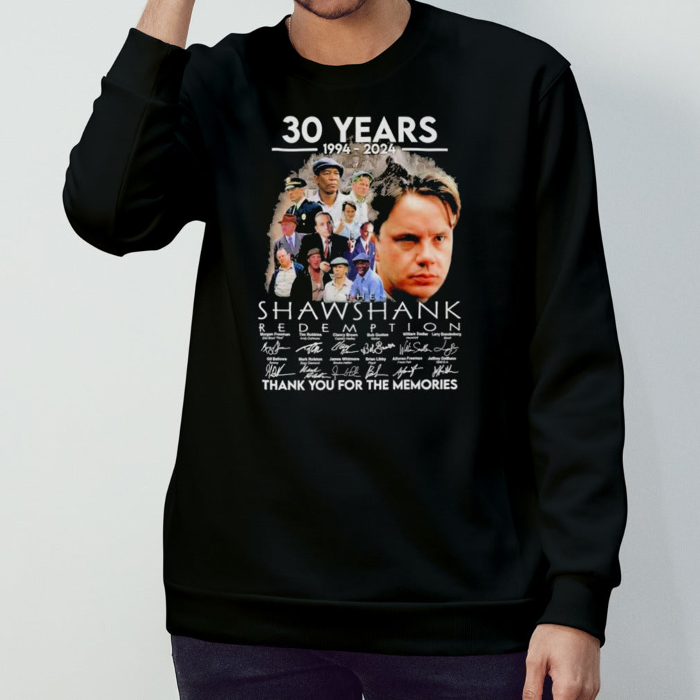 30 Years 1994 2024 Shawshank Redemption Thank You For The Memories Signatures Shirt