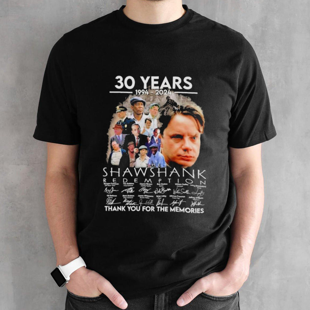 30 Years 1994 2024 Shawshank Redemption Thank You For The Memories Signatures Shirt