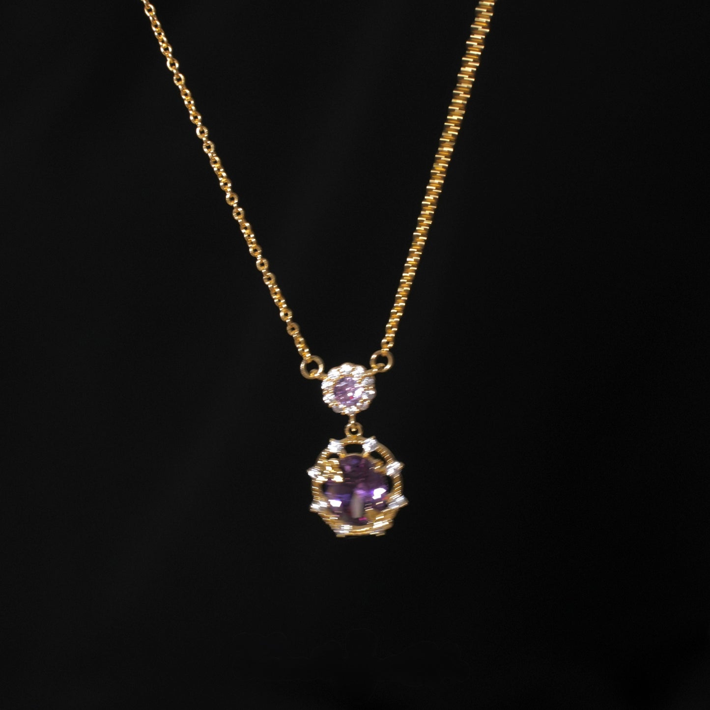 Lilac Butterfly Necklace