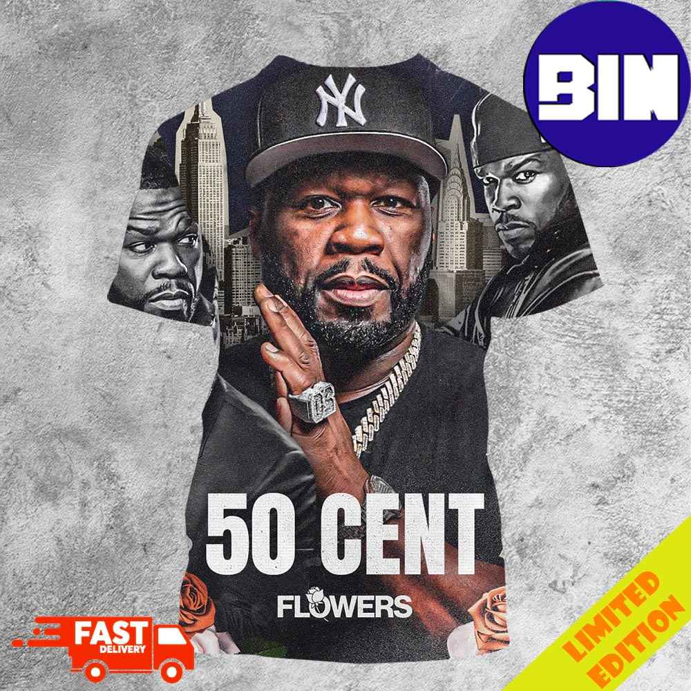 50 Cent Flowers As One Of The Most Influential Figures In Hip Hop 3D T-Shirts