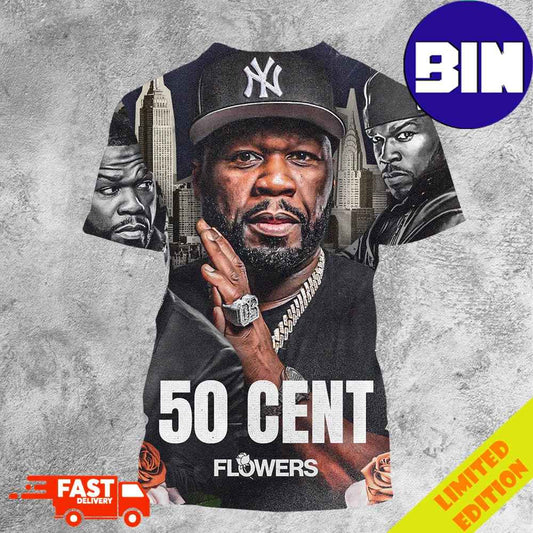 50 Cent Flowers As One Of The Most Influential Figures In Hip Hop 3D T-Shirts