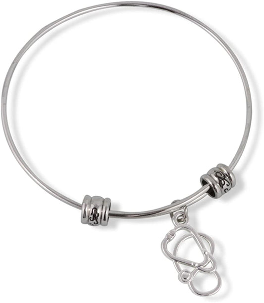 Emerald Park Jewelry Stethoscope Doctor Fancy Charm Bangle