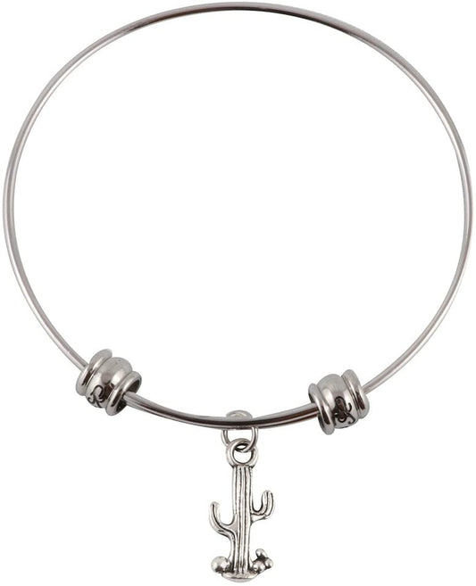 Cactus Bracelet Bangle Jewelry Cacti Charm Stuff Gifts for Women Teen Men Arizona Cactus Succulent Decor
