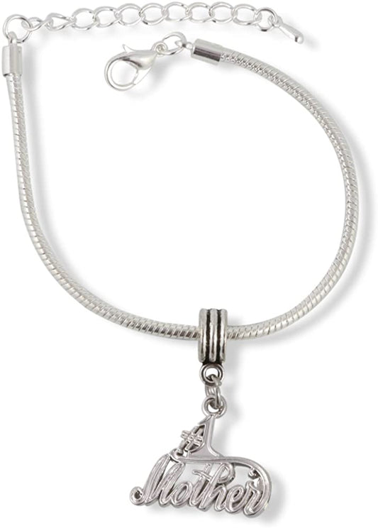 #1 Mother Snake Chain Charm Bracelet