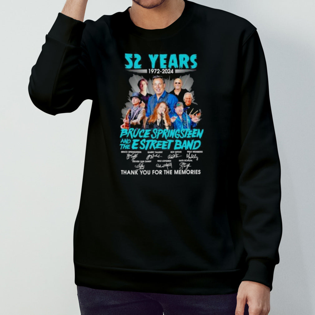 52 Years 1972-2024 Bruce Springsteen And The E Street Band Thank You For The Memories T-Shirt