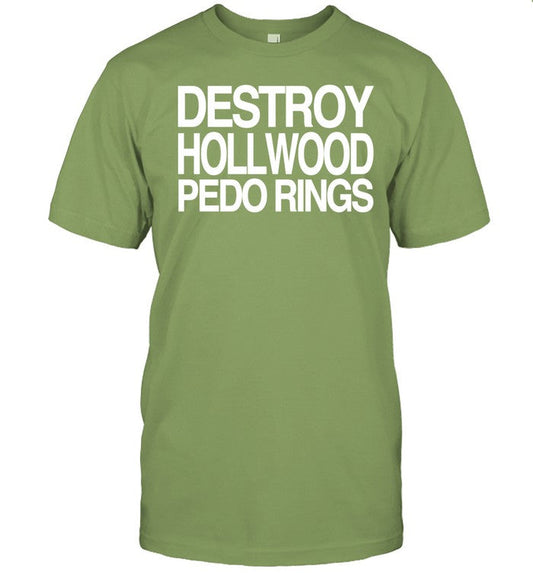 Barely Legal Clothing Destroy Hollwood Pedo Rings Shirts