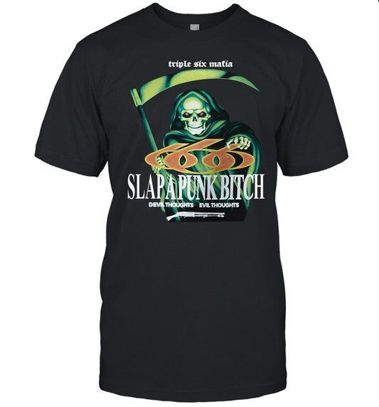 Triple Six Matia Slapapunk Bitch Devil Thoughts Evil Thoughts Tee