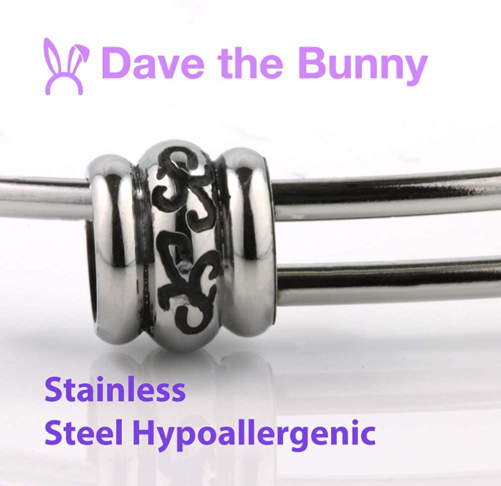 Black Comb Hair Stylist Fancy Charm Bangle