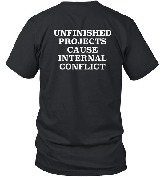 Black Cactus Unfinished Project Cause Internal Coict T-Shirt