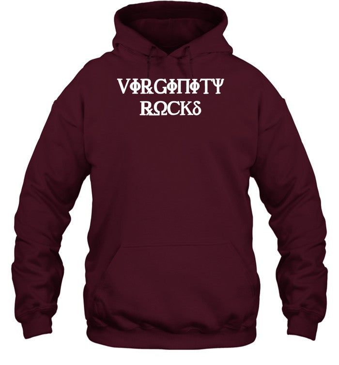 Virginity Rocks Greek Hoodie