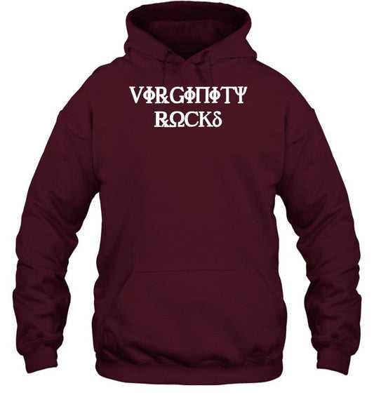Virginity Rocks Greek Hoodie