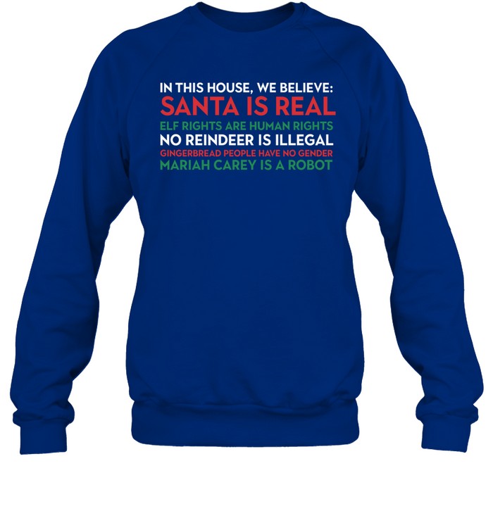 In This House We Believe Santa Is Real Elf Rights Are Human Rights Hoodie