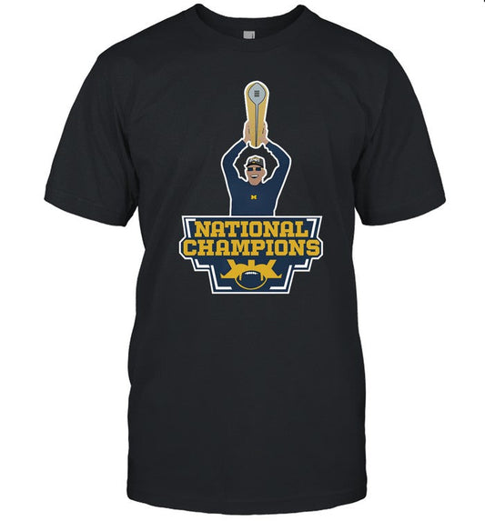 Maizeandgoblue Harbaugh National Champions Shirt