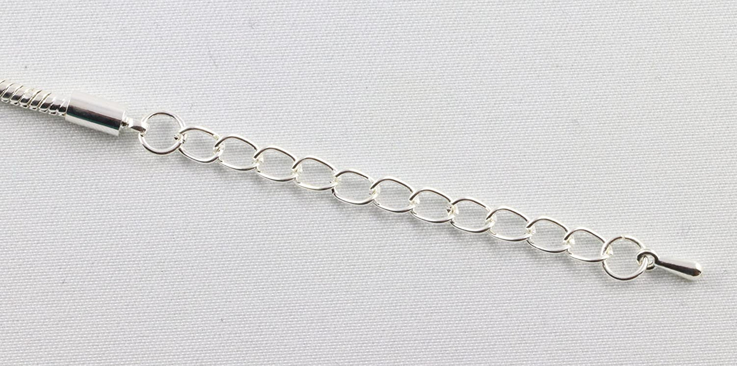 Cross Plastic Snake Chain Charm Bracelet (Black)