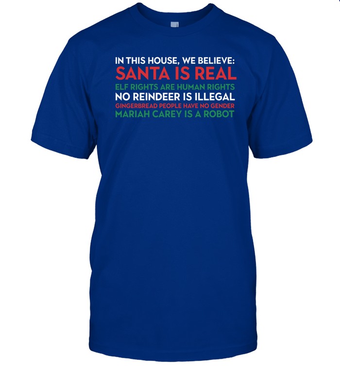 In This House We Believe Santa Is Real Elf Rights Are Human Rights Hoodie