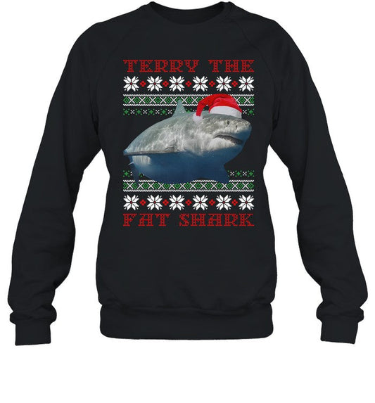 Shitheadsteve Terry The Fat Shark Christmas New Sweatshirt