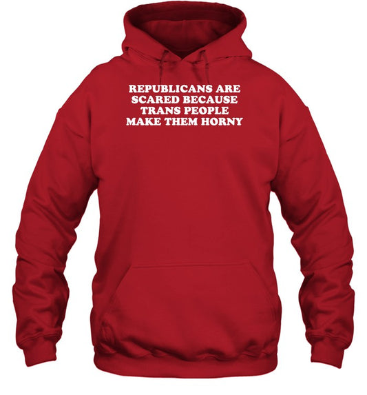 Republicans Are Scared Because Trans People Make Them Horny Hoodie