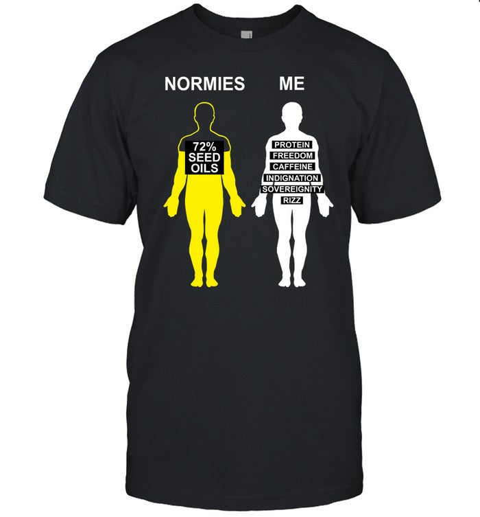 Normies 72% Seed Oils Vs Me Protein Freedom Caffeine Indignation Sovereignity Rizz Hoodie