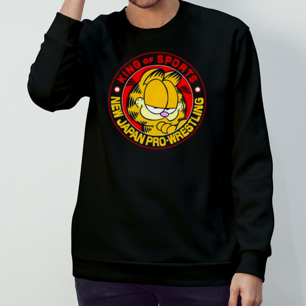 Adam Sanders Garfield King Of Sports New Japan Pro Wrestling Shirts