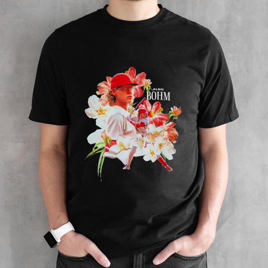 Alec Bohm Philadelphia Phillies baseball player flowers shirt