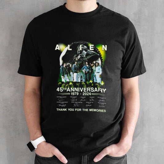 Alien 45th Anniversary 1979 2024 signatures Thank You For The Memories T Shirts