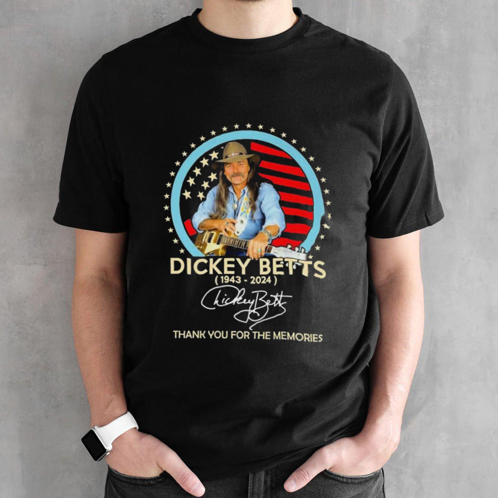 Allman Brothers Dickey Betts 1943-2024 Thank You For The Memories Signature shirts