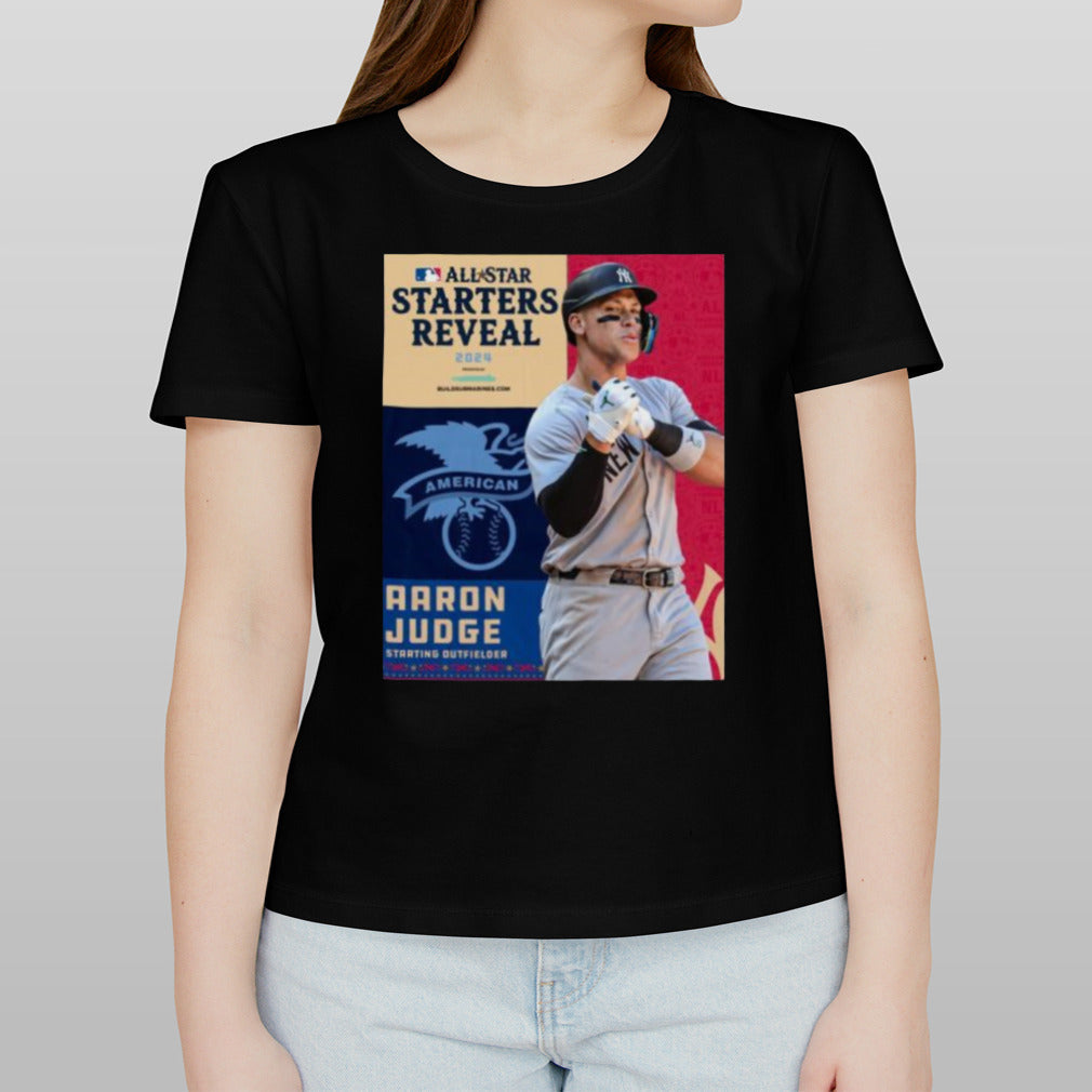 American Leagues Aaron Judge Starting Outfielder All-Star Starts Reveal 2024 Shirt