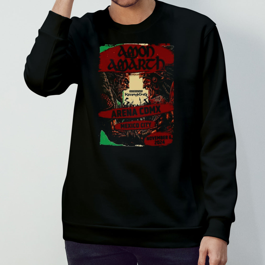 Amon Amarth Vikings Of Mexico Plus Special Guest Kerry King Show At The Arena Cdmx In Mexico City On November 6 2024 T-shirt