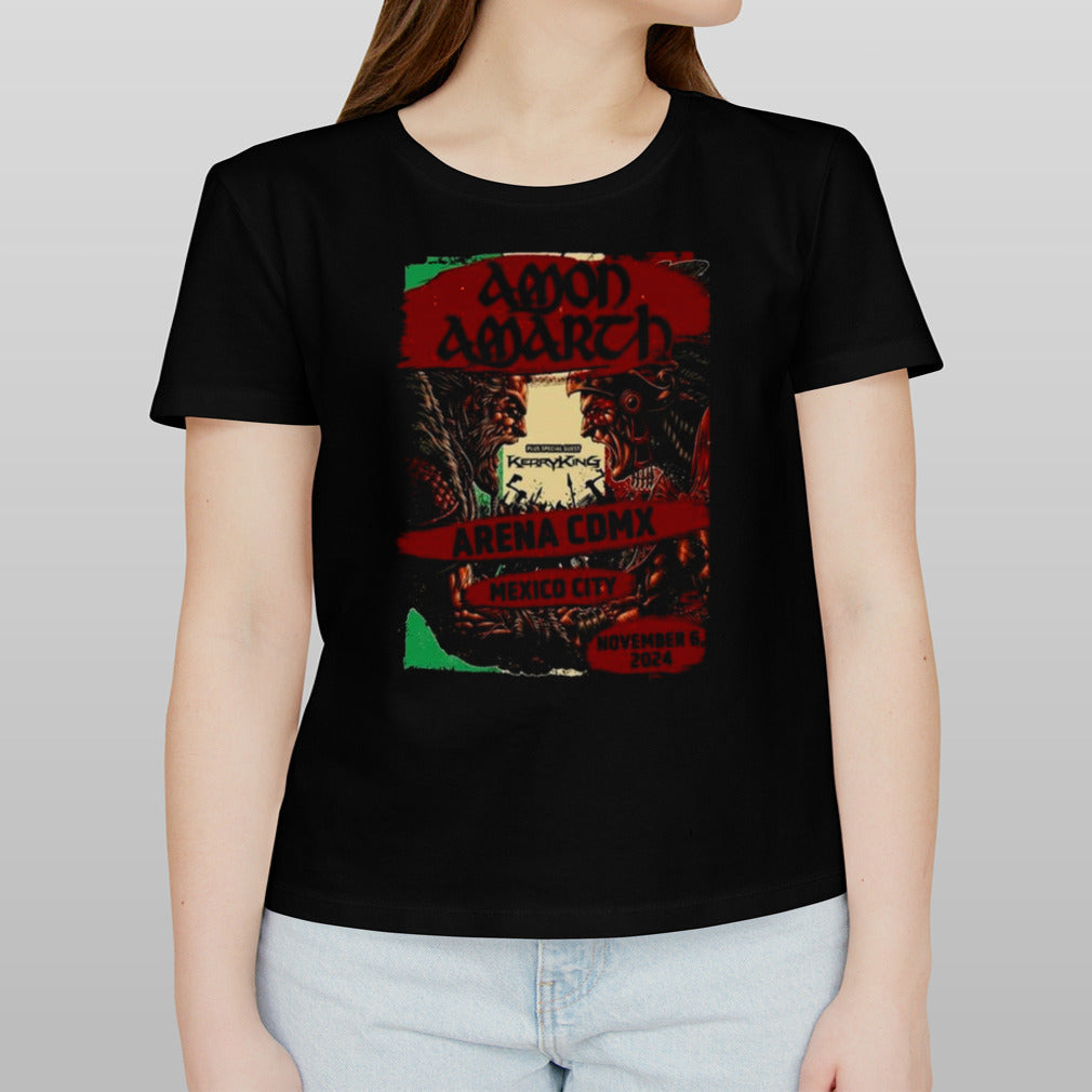 Amon Amarth Vikings Of Mexico Plus Special Guest Kerry King Show At The Arena Cdmx In Mexico City On November 6 2024 T-shirt