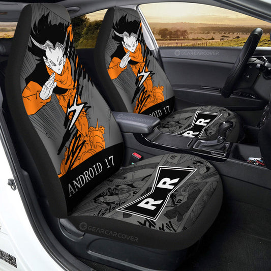 Android 17 Car Seat Covers Custom Dragon Ball Anime Manga Color Style
