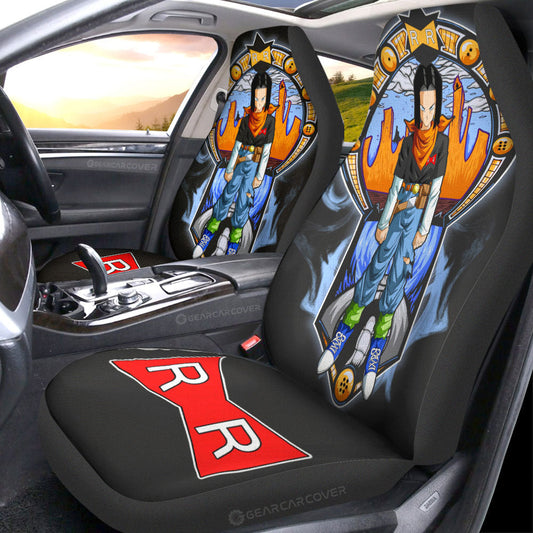 Android 17 Car Seat Covers Custom Dragon Ball Car Interior Accessories