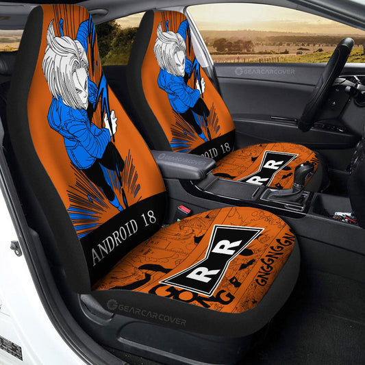 Android 18 Car Seat Covers Custom Dragon Ball Anime Manga Color Style