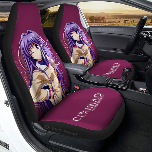Anime Waifu Girl Kyou Fujibayashi Car Seat Covers Custom Clannad Anime Car Accessories
