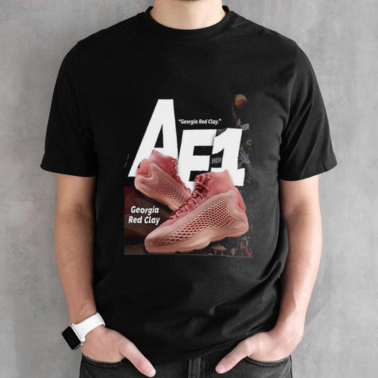Anthony Edwards Dunking In The Adidas AE 1 Georgia Red Clay shirt