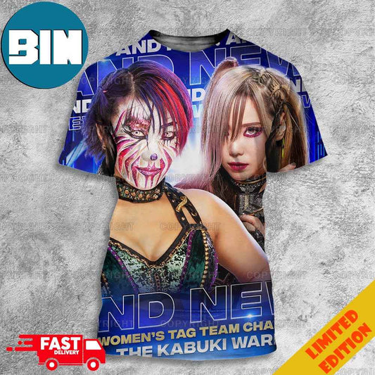 Asuka Kairi Sane And New WWE Womens's Tag Team Champions The Kabuki Warriors 3D T-Shirts