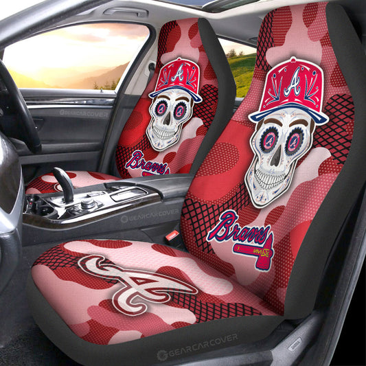 Atlanta Braves Car Seat Covers Skull Theme Collection