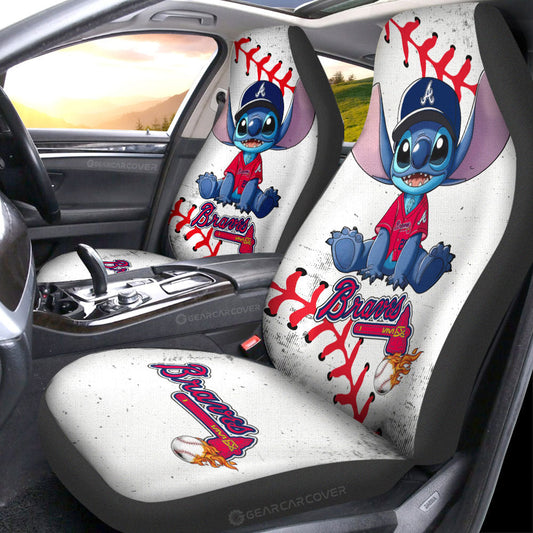 Atlanta Braves Car Seat Covers Stitch Theme Collection
