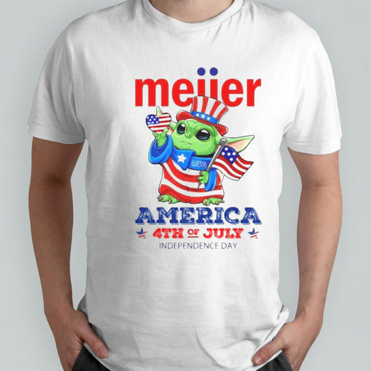 Baby Yoda MEIJER America 4th Of July Independence Shirt