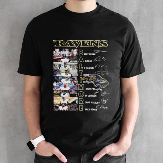 Baltimore Ravens Team Players 2024 Signatures shirts