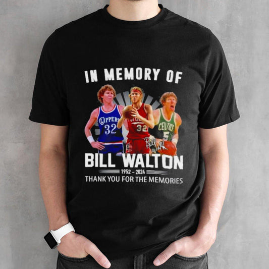 Bil Walton â€“ In Memory Of Legend Basketball 1952-2024 Thank You For The Memories Signature Short