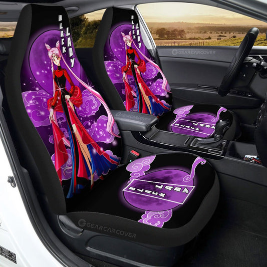 Black Lady Car Seat Covers Custom Sailor Moon Anime Car Interior Accessories