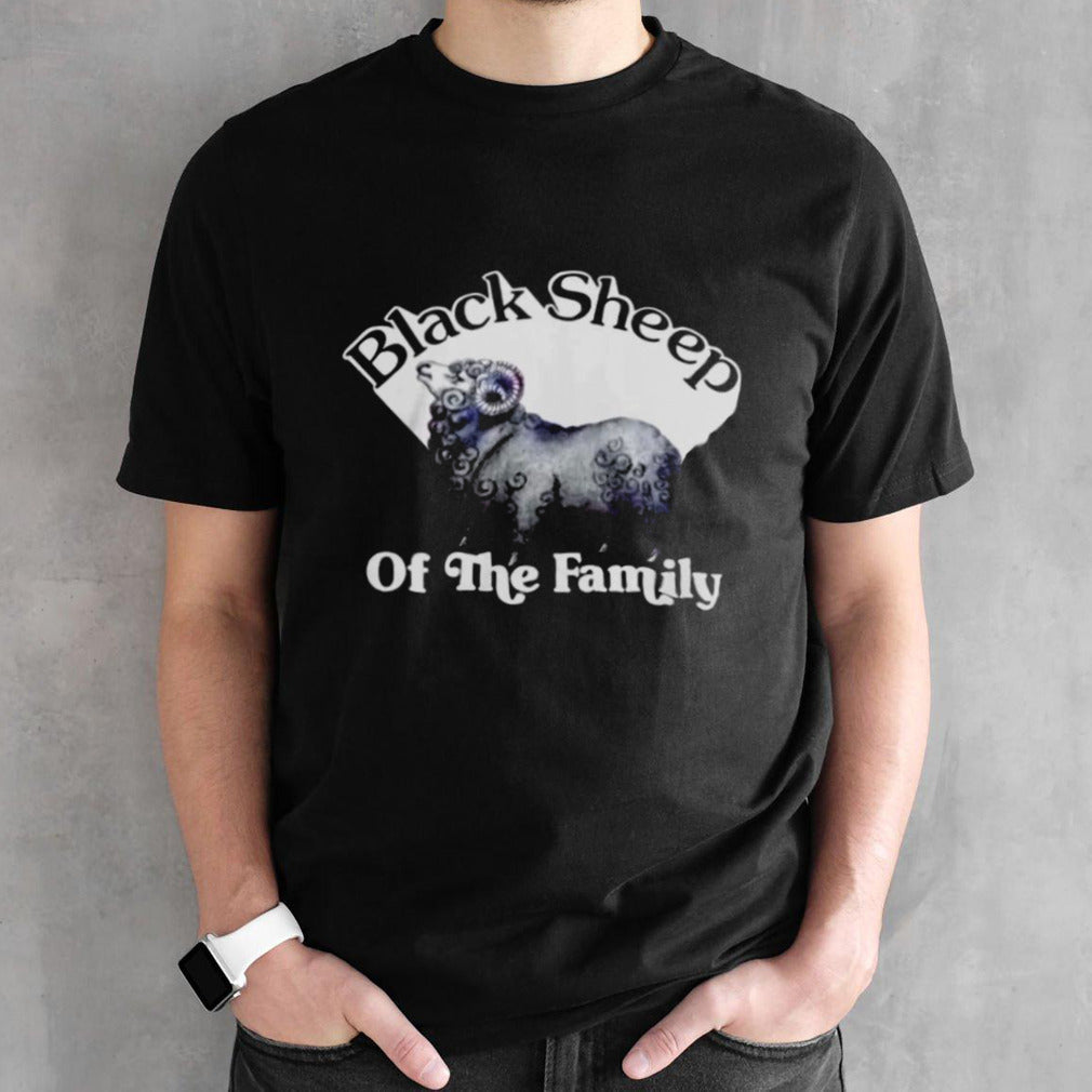 Black Sheep Of The Family Black T-Shirts