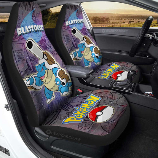 Blastoise Car Seat Covers Custom Anime Galaxy Manga Style