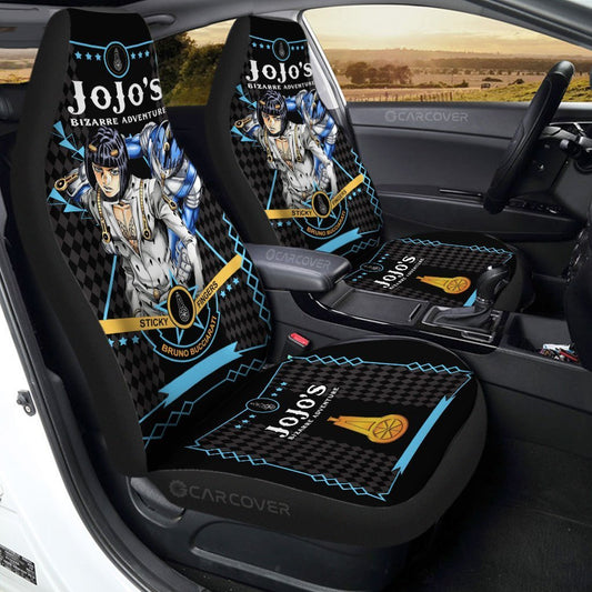 Bruno Bucciarati Car Seat Covers Custom Anime JoJo's Bizarre Adventure Car Interior Accessories