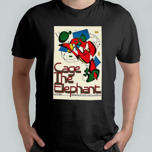 Cage The Elephant Utah First Credit Union Amphitheatre Salt Lake City UT June 20 2024 Poster shirt