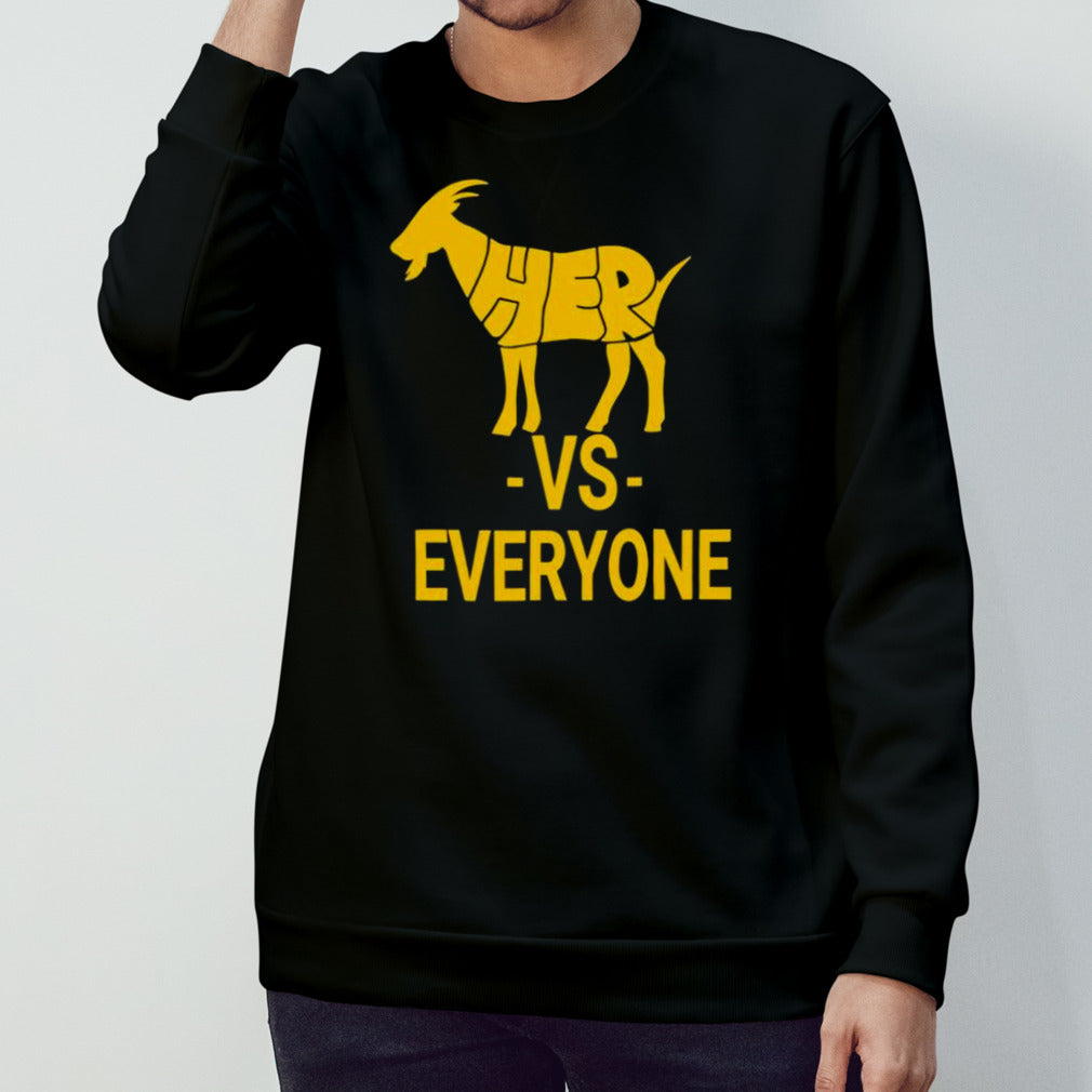 Caitlin Clark Goat her vs everyone shirts