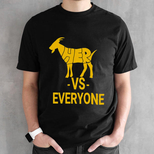 Caitlin Clark Goat her vs everyone shirts