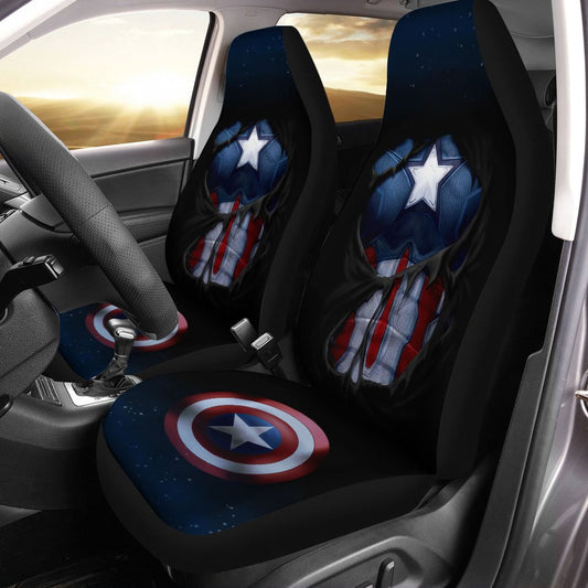 Captain America Car Seat Covers Custom Car Accessories