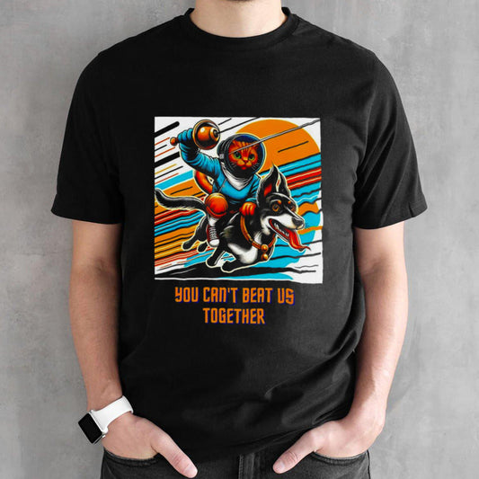 Cat you canâ€™t beat us together shirt